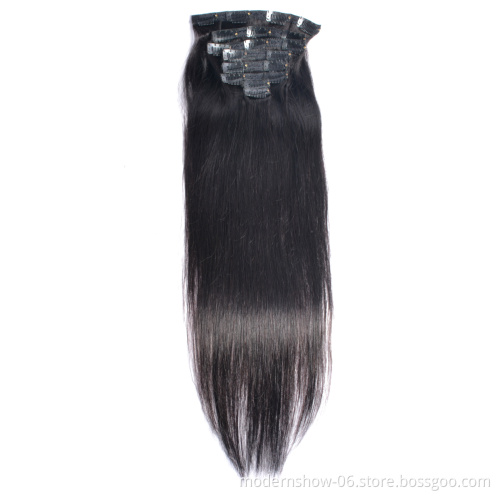 High Quality Wholesale Cuticle Aligned Cheap Colored  Brazilian Clip In Hair Extension